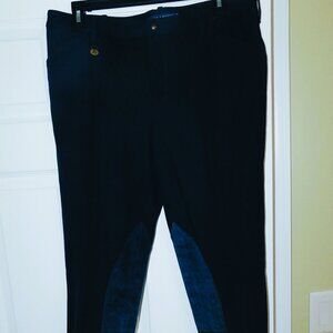 Ralph Lauren Riding Style Pants with Suede Detail